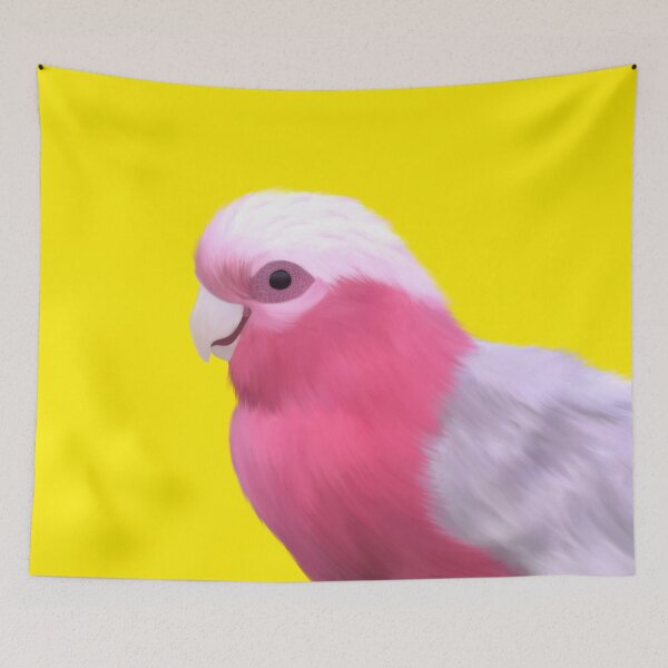 Item preview, Delightfully Pink Galah on Yellow designed and sold by Digitaldingo.