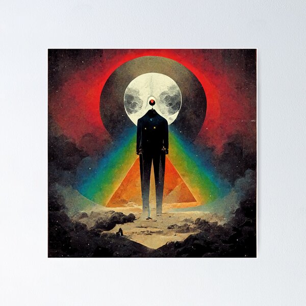 Pink Floyd - Dark Side Of The Moon album cassette design  Poster