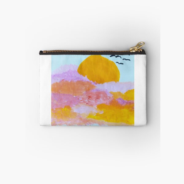 Item preview, Radiant Horizon: Oil Painting of Sunset with Pink and Orange Clouds designed and sold by omryjs.