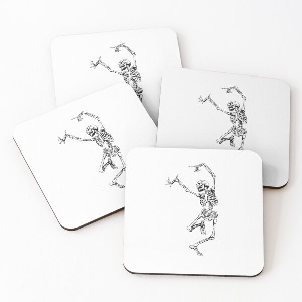 Aperçu de l'œuvre Danse Macabre Squelette Danse Sticker créée et vendue par ArizoneNatt.