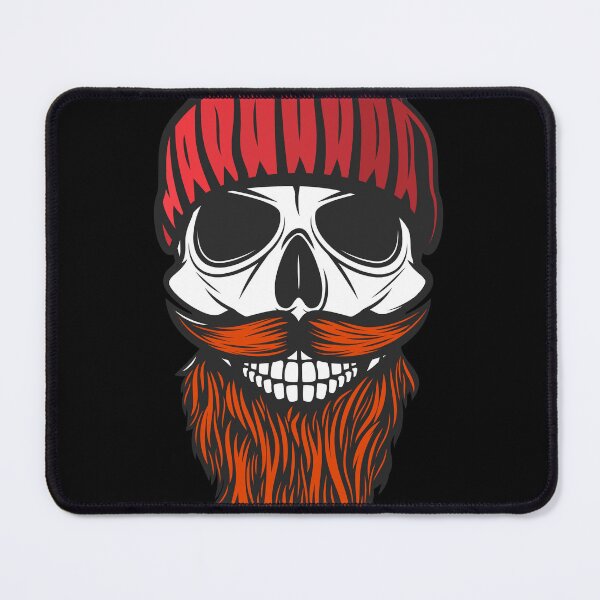 Item preview, Nice Skull With Red Beard & Red Winter Hat Stickers & T shirts  designed and sold by Yassin  KM.