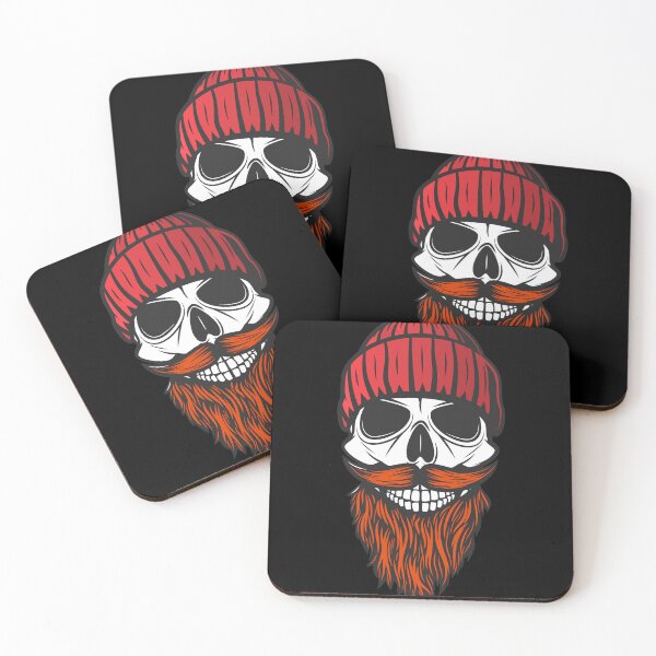 Item preview, Nice Skull With Red Beard & Red Winter Hat Stickers & T shirts  designed and sold by Yassin  KM.