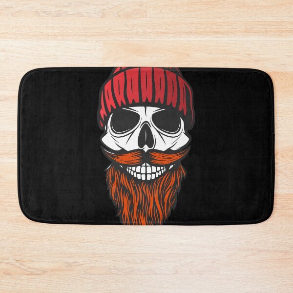 Item preview, Nice Skull With Red Beard & Red Winter Hat Stickers & T shirts designed and sold by Yassin KM.