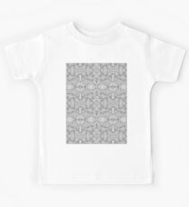 black and white diagonal lines Kids Tee