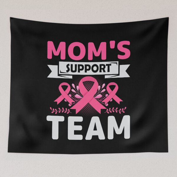 Item preview, Moms Support Team Survivor breast cancer fighting designed and sold by BELASKRI STORE.