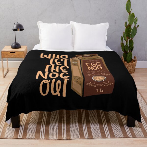 Item preview, Who Let The Nog Out Eggnog Christmas Funny Lyric Pun designed and sold by PunnyLyrics.