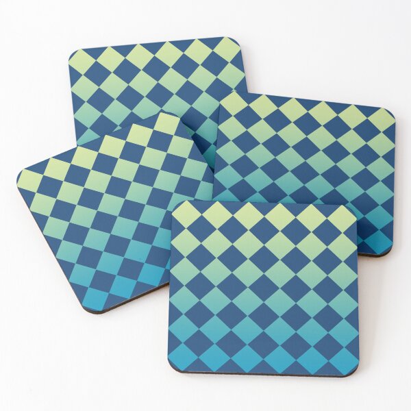 Item preview, Check pattern green blue designed and sold by MadandMean.