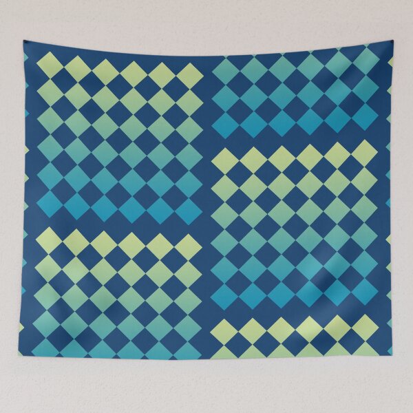 Item preview, Check pattern green blue designed and sold by MadandMean.