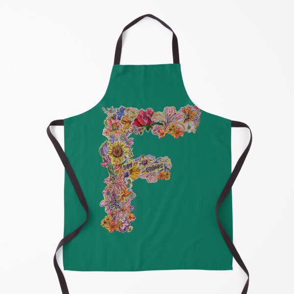 Item preview, F Floral Initial designed and sold by Lenaartist.