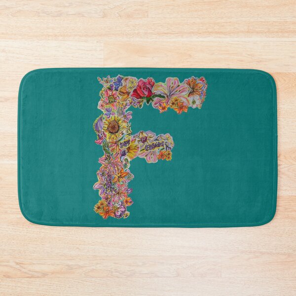 Item preview, F Floral Initial designed and sold by Lenaartist.