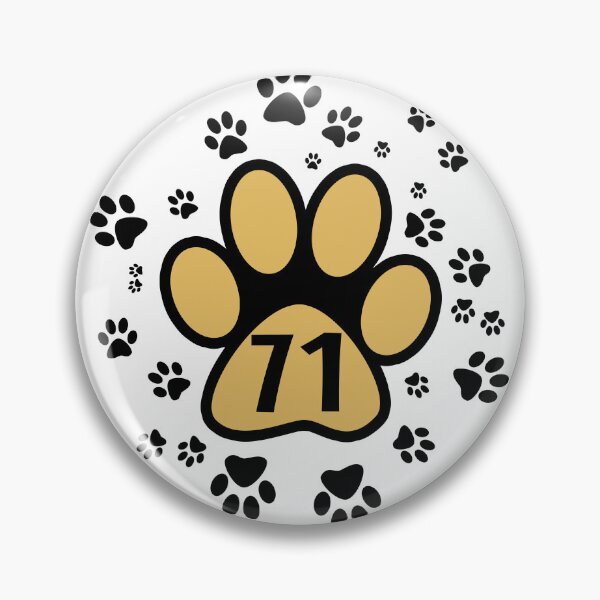 Item preview, 71 - number with animal paws pattern designed and sold by MadandMean.