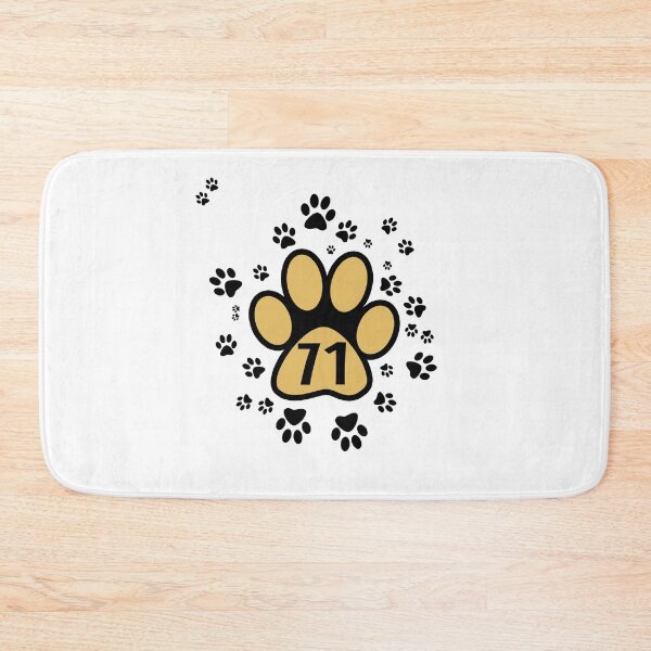 Item preview, 71 - number with animal paws pattern designed and sold by MadandMean.
