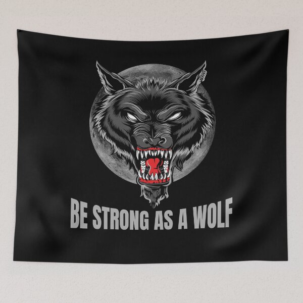 Item preview, Be strong as as a wolf, Powerful, wolf lover, wolves designed and sold by Lekrock.