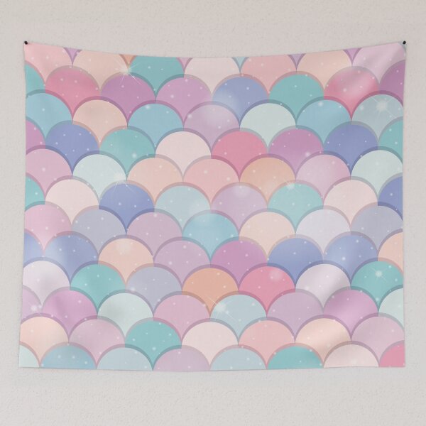 Item preview, Multicolor Mermaid Scales designed and sold by PotluckPrints.