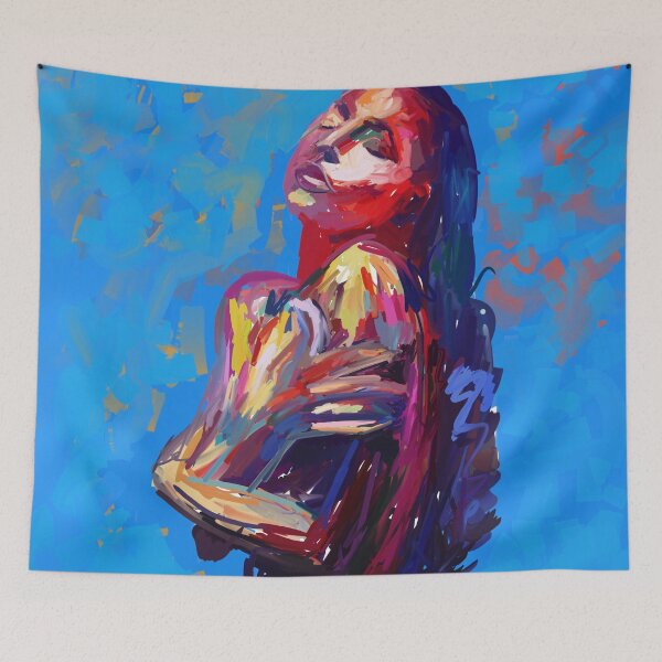 Item preview, Colourful abstract painting of women in expression designed and sold by KARTICK DUTTA.