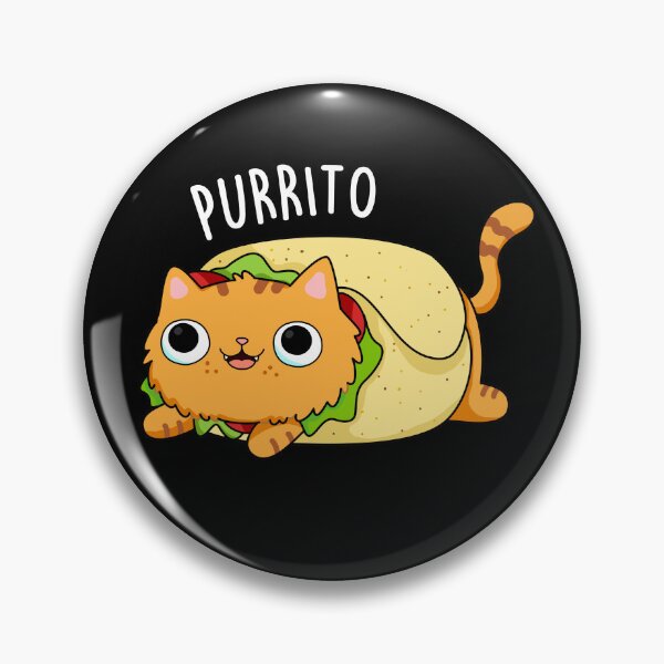 Item preview, Purrito Funny Kitty Cat Burrito Puns (Dark BG) designed and sold by punnybone.