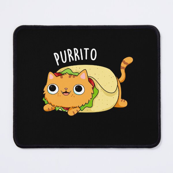 Item preview, Purrito Funny Kitty Cat Burrito Puns (Dark BG) designed and sold by punnybone.