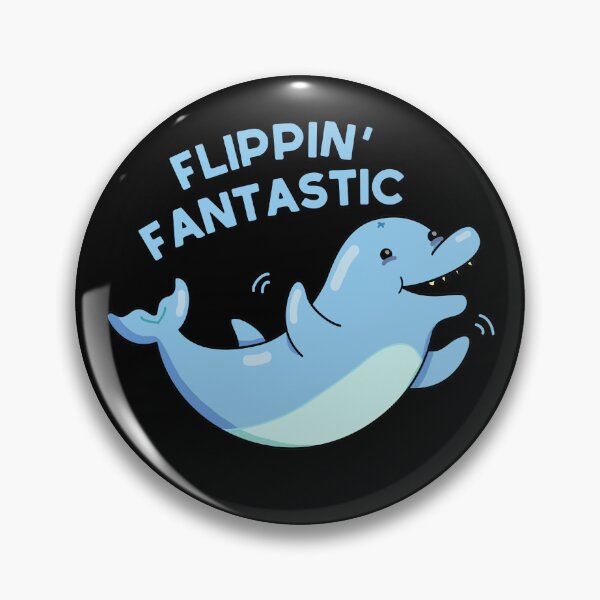 Item preview, Flippin Fantastic Funny Dolphin Puns (Dark BG) designed and sold by punnybone.
