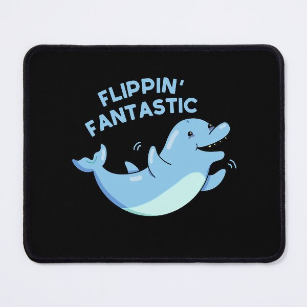 Item preview, Flippin Fantastic Funny Dolphin Puns (Dark BG) designed and sold by punnybone.
