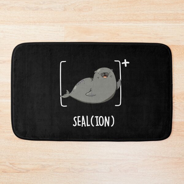 Item preview, Seal Ion Funny Chemistry Sea Lion Pun (Dark BG) designed and sold by punnybone.