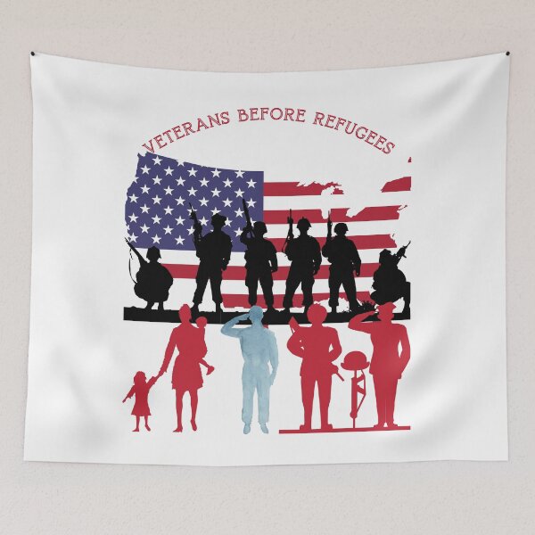 Item preview, veterans before refugees designed and sold by ProjectOfColor.