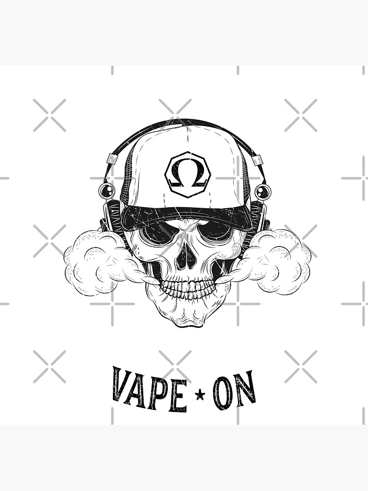 Magnet avec l'uvre  Vape sur Vaping Skull - E-Cigarette  de l'artiste  anziehend | Redbubble