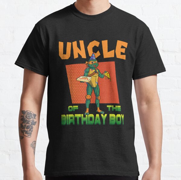 Mademark xnage Mutant Ninja Turtles Mikey Uncle of the Birthday Boy Pizza  Theme Party Shirt