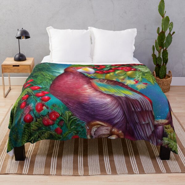 Item preview, Birds - A red and purple parrot in bird paradise designed and sold by Girih.