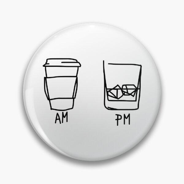 Item preview, AM PM Funny Coffee And Wine Time Men Women Gift designed and sold by Big Twelve.
