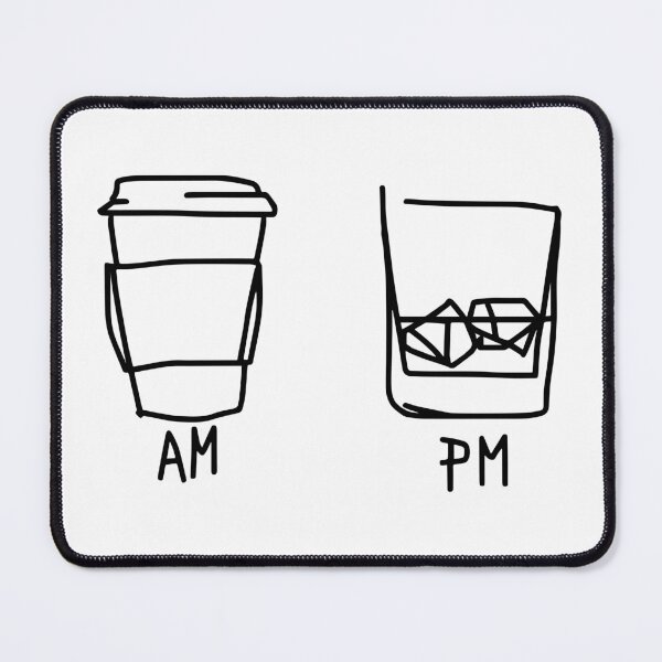 Item preview, AM PM Funny Coffee And Wine Time Men Women Gift designed and sold by Big Twelve.