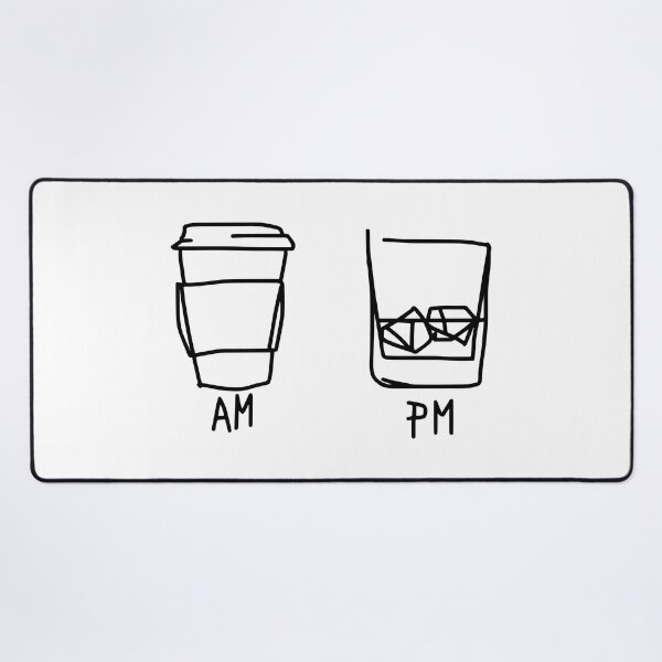 Item preview, AM PM Funny Coffee And Wine Time Men Women Gift designed and sold by Big Twelve.