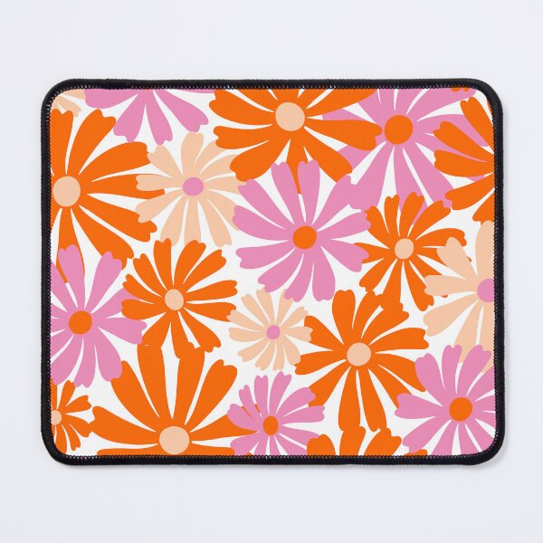 Item preview, Pink and Orange Mod Prints Floral designed and sold by meggydesigns.
