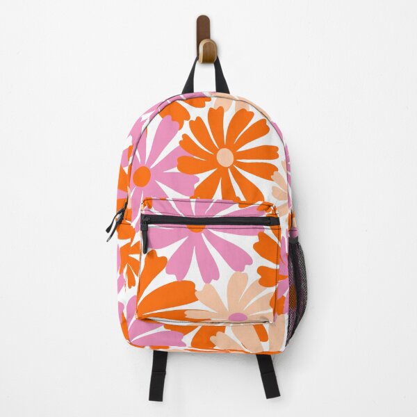 Item preview, Pink and Orange Mod Prints Floral designed and sold by meggydesigns.