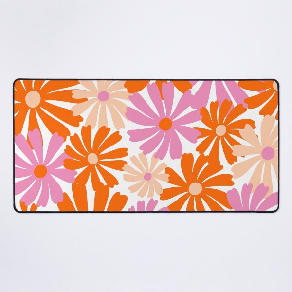 Item preview, Pink and Orange Mod Prints Floral designed and sold by meggydesigns.