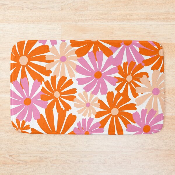Item preview, Pink and Orange Mod Prints Floral designed and sold by meggydesigns.