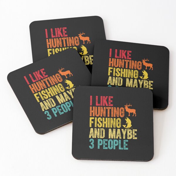 Item preview, Retro I Like Hunting Fishing And Maybe 3 People designed and sold by Shirtcutestore  ⭐⭐⭐⭐⭐.