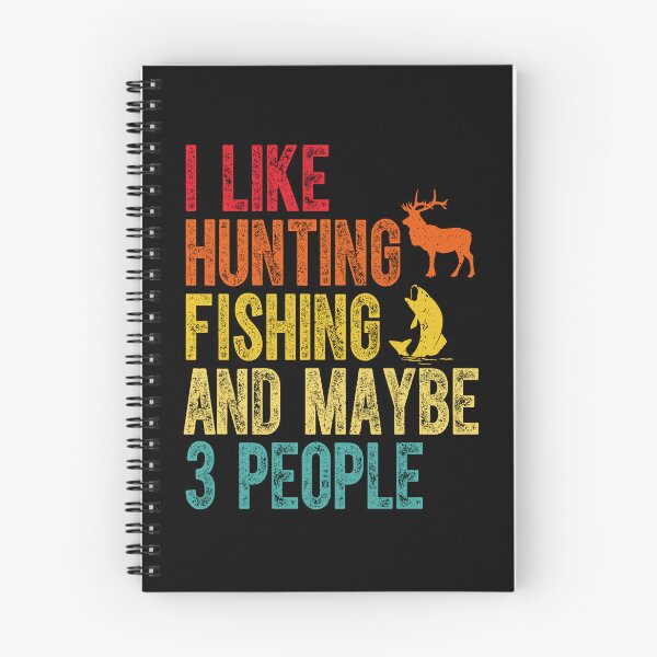 Item preview, Retro I Like Hunting Fishing And Maybe 3 People designed and sold by Shirtcutestore  ⭐⭐⭐⭐⭐.