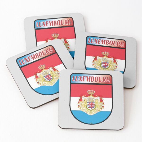 Item preview, LUXEMBOURG Letzebuerg Shield Flag Sticker T-Shirt 01 designed and sold by OuterShellUK.
