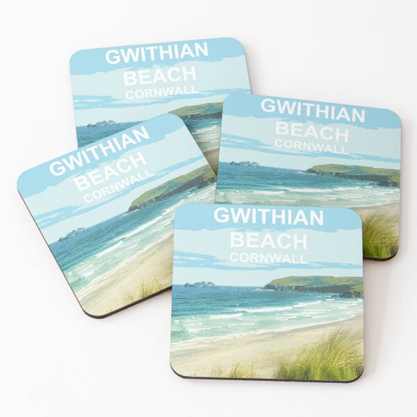 Item preview, Gwithian Beach Cornwall UK Coast poster St Ives designed and sold by BarbaraGlebska.