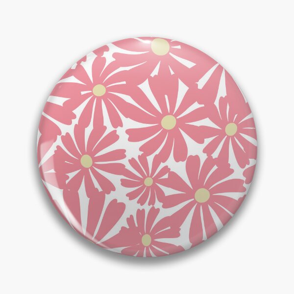 Item preview, Pink and Soft Yellow Mod Prints Floral designed and sold by meggydesigns.