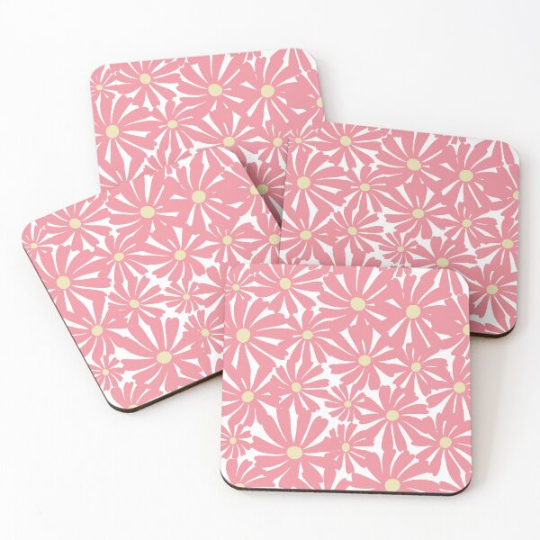 Item preview, Pink and Soft Yellow Mod Prints Floral designed and sold by meggydesigns.