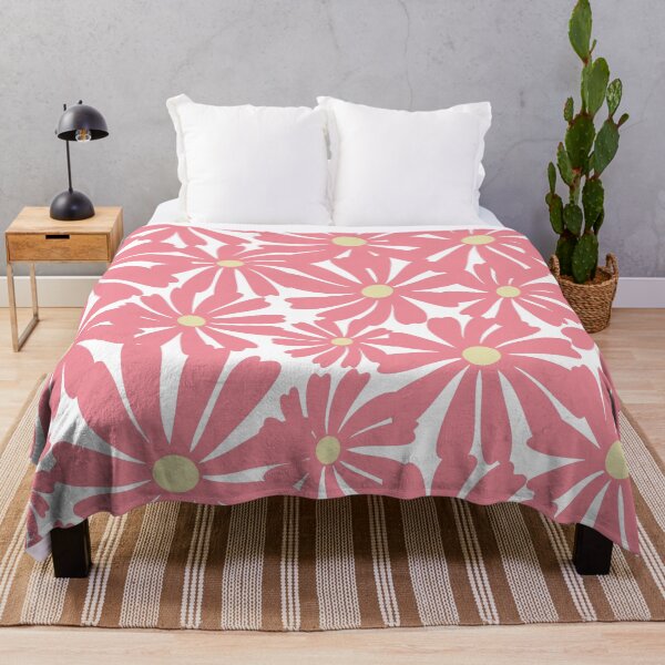 Item preview, Pink and Soft Yellow Mod Prints Floral designed and sold by meggydesigns.