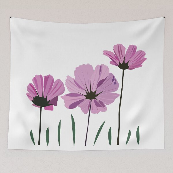 Item preview, Cosmos Flower Purple Flower Pink Flower designed and sold by Nisha Prabhu.