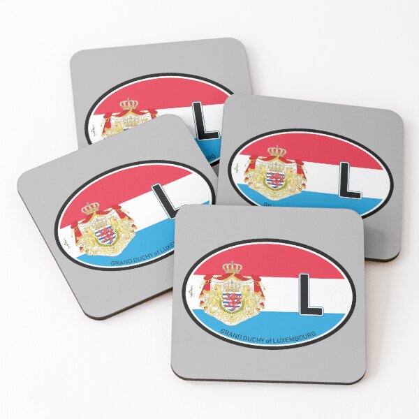 Item preview, LUXEMBOURG Letzebuerg Vehicle ID Flag Oval Sticker T-Shirt 02 designed and sold by OuterShellUK.