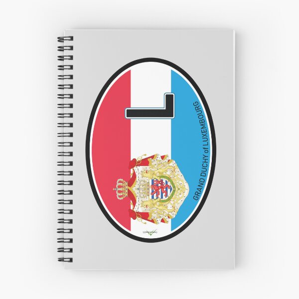 Item preview, LUXEMBOURG Letzebuerg Vehicle ID Flag Oval Sticker T-Shirt 02 designed and sold by OuterShellUK.