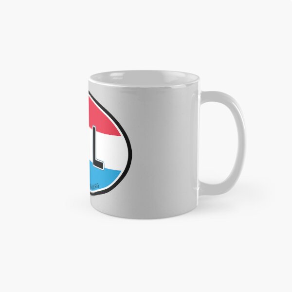 Item preview, LUXEMBOURG Letzebuerg Vehicle ID Flag Oval Sticker T-Shirt 02 designed and sold by OuterShellUK.