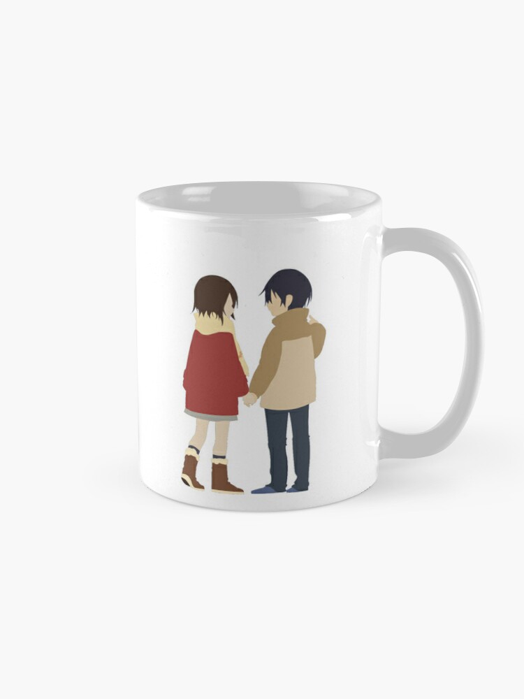 Erased Anime Characters Kayo and Satoru in Aesthetic Minimalist Design -  Erased - Mug