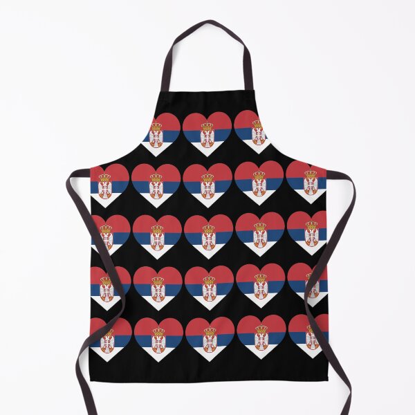 Item preview, Love My Serbian Hearts Flag designed and sold by HelloFromAja.