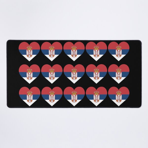 Item preview, Love My Serbian Hearts Flag designed and sold by HelloFromAja.