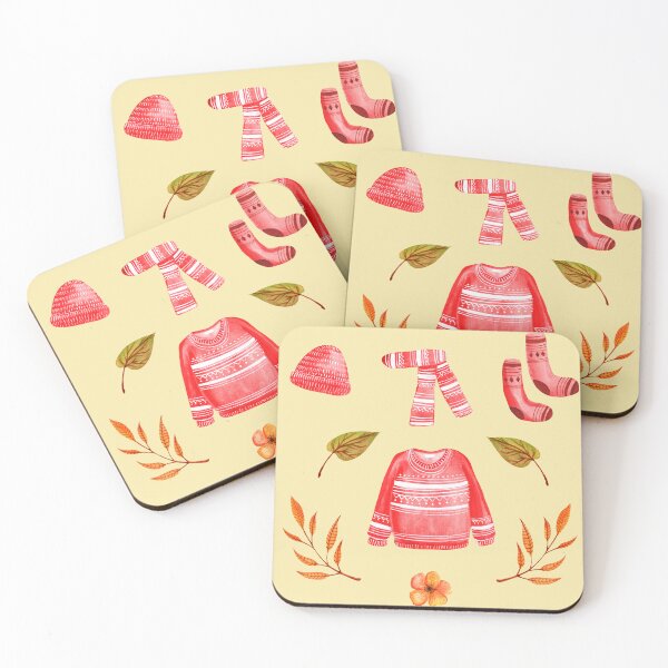 Item preview, Autumn essentials watercolor hygge set designed and sold by pinkyfish1010.